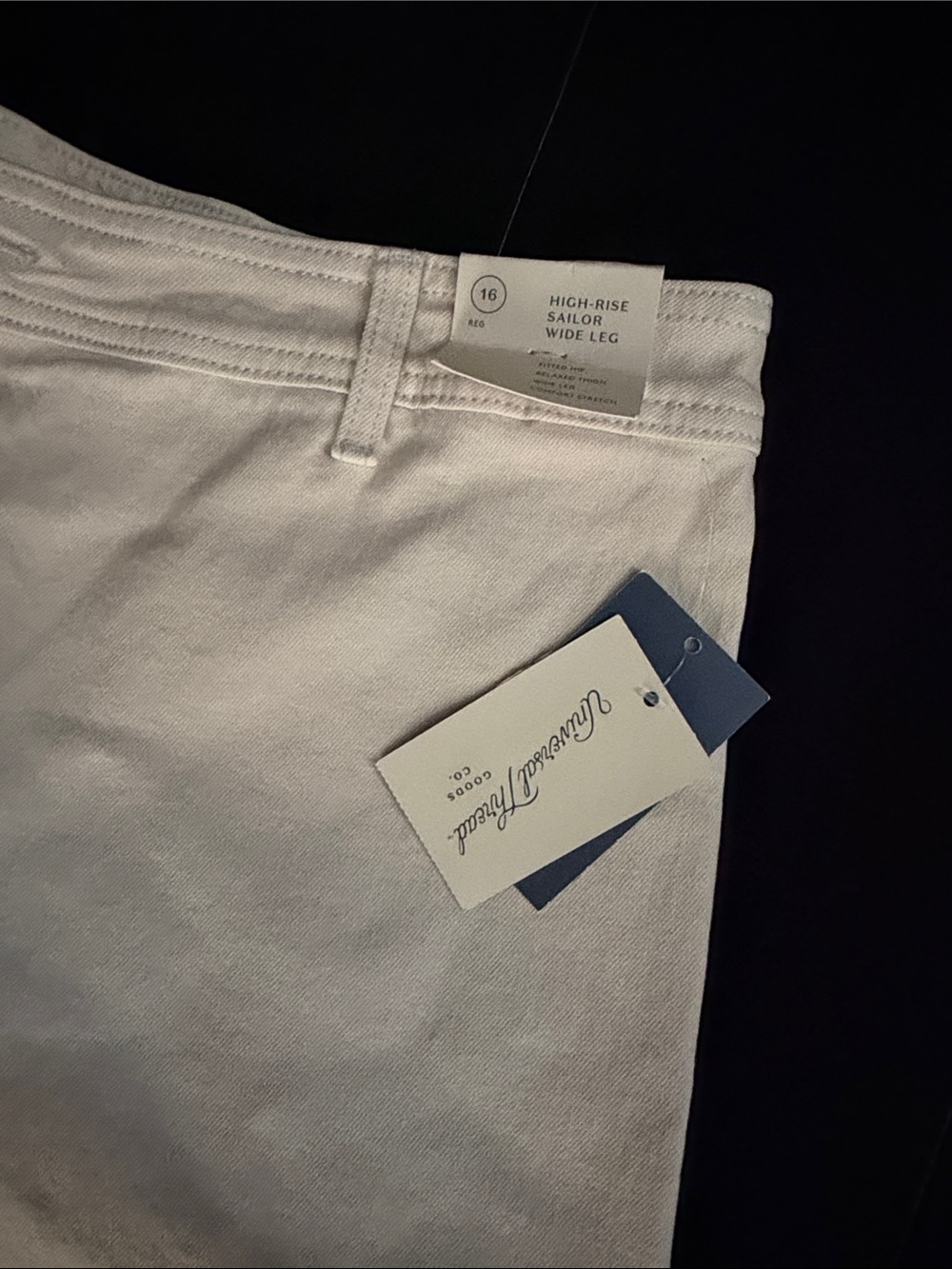 Universal Thread Cream High-Rise Sailor Wide Leg Jeans - Picture 2 of 5